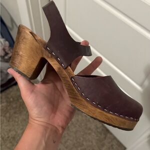 Aubergine Women's Lotta From Stockholm Wood clogs size 39
